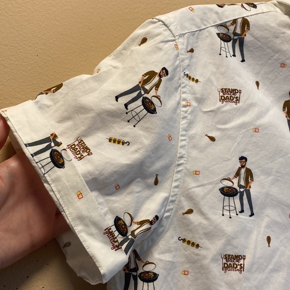 NWT Denim & Flower Dad Grilling Button Down 100% Cotton - Picture 6 of 14